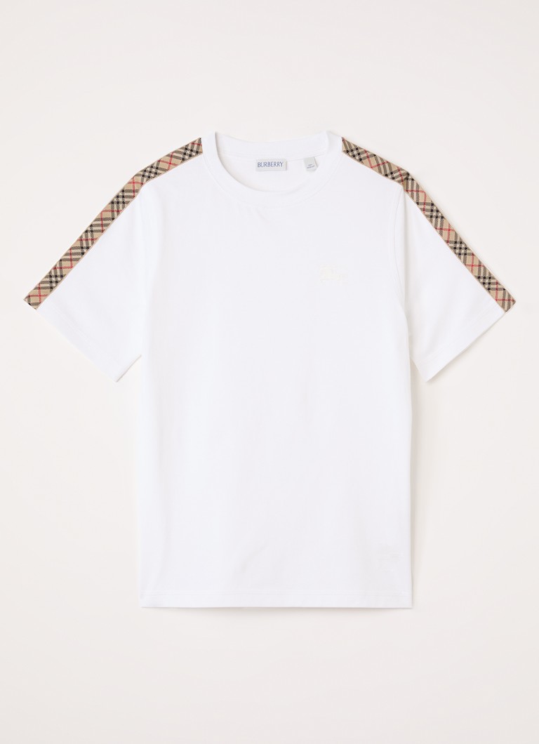 Burberry - Cedar T-shirt met logoborduring - Wit