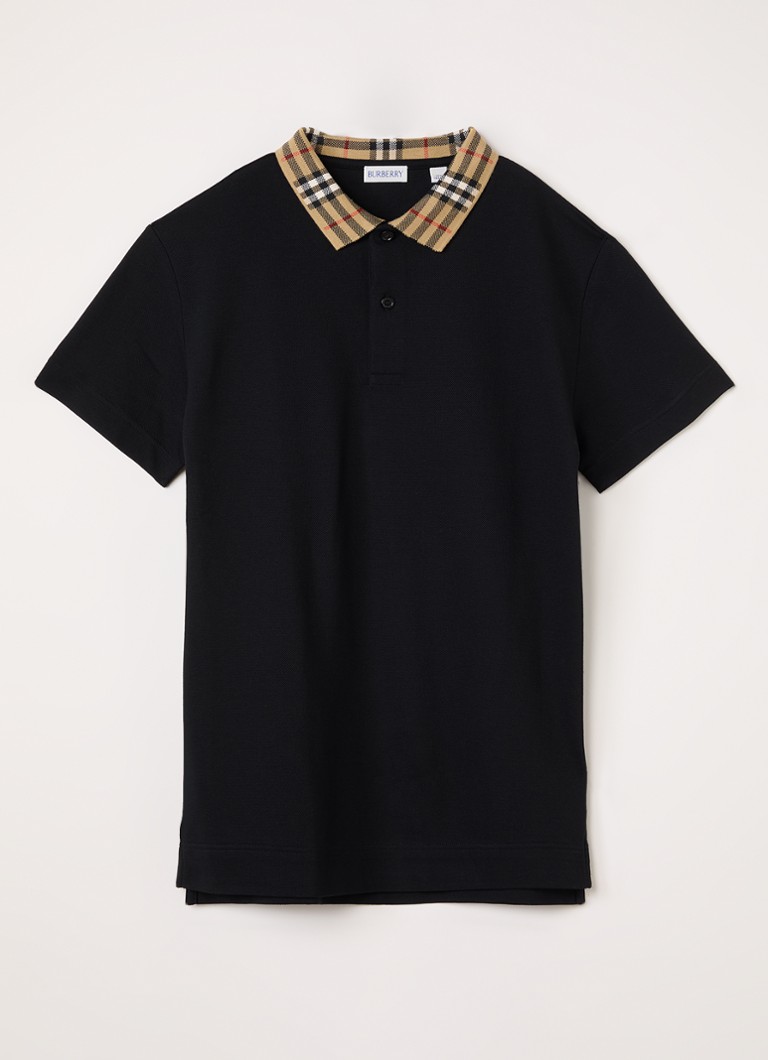 Burberry - Johane polo van piqué katoen - Zwart