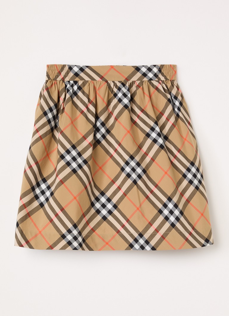 Burberry - Kelsey rok met ruitdessin - Camel