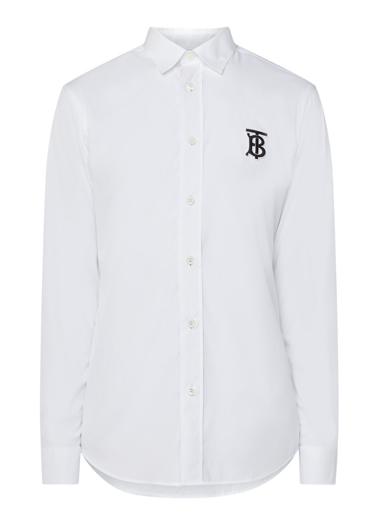dubbele Trein Havoc BURBERRY Spenser regular fit overhemd met merkembleem • Wit • deBijenkorf.be