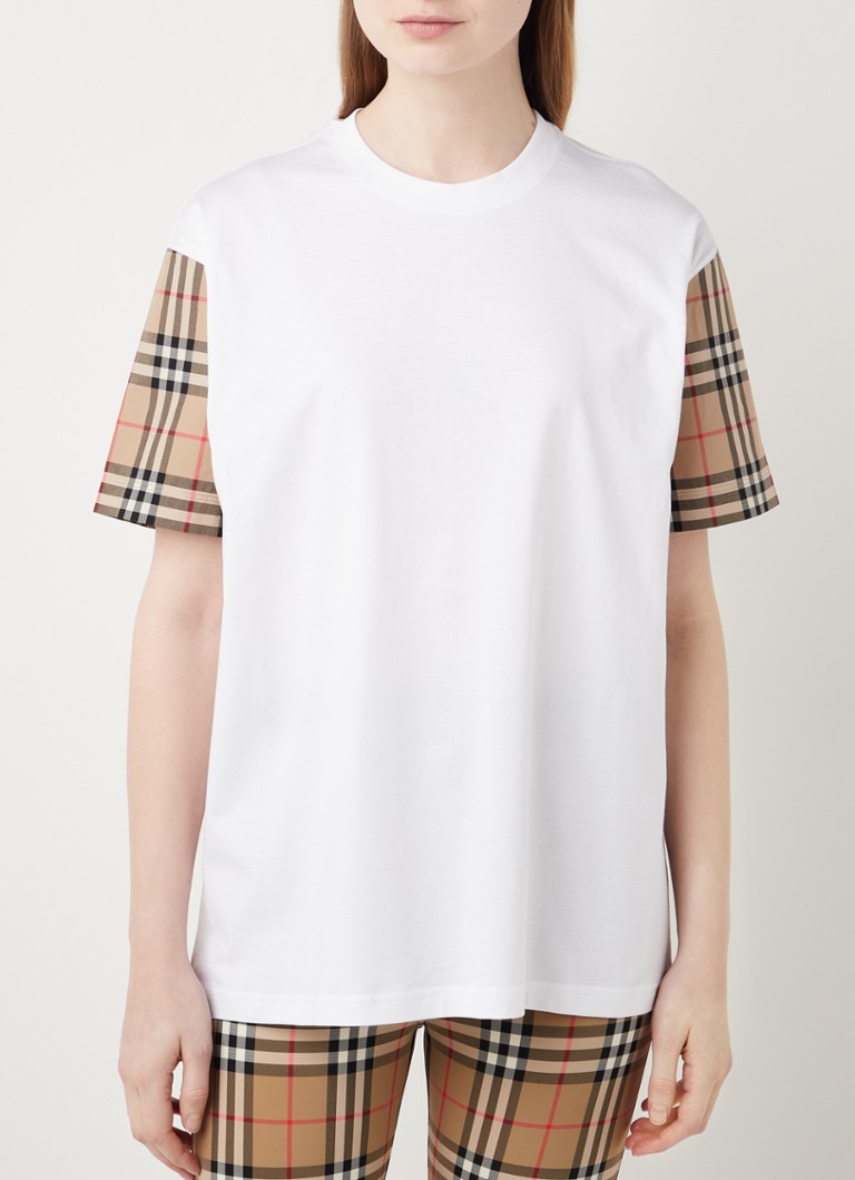 BURBERRY T-shirt surdimensionné Carrick à carreaux • de Bijenkorf Belgique