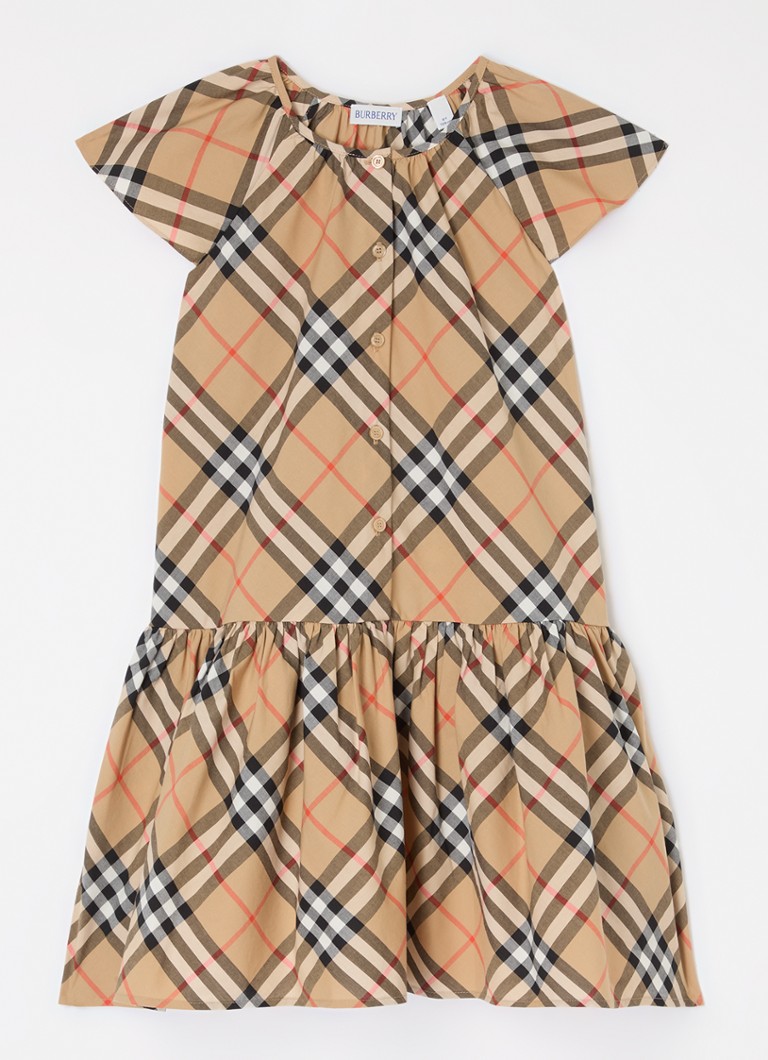 Burberry - Tuniekjurk met logoprint  - Camel