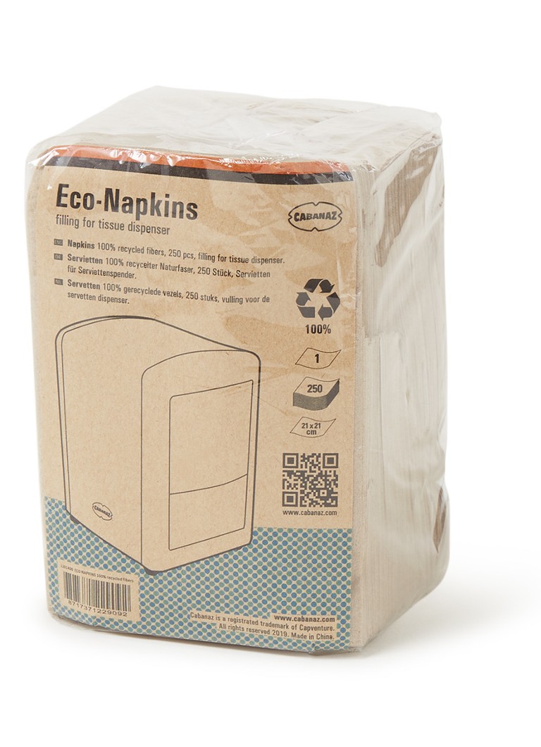 Cabanaz - Tissue dispenser Eco servetten 250 stuks - Bruin