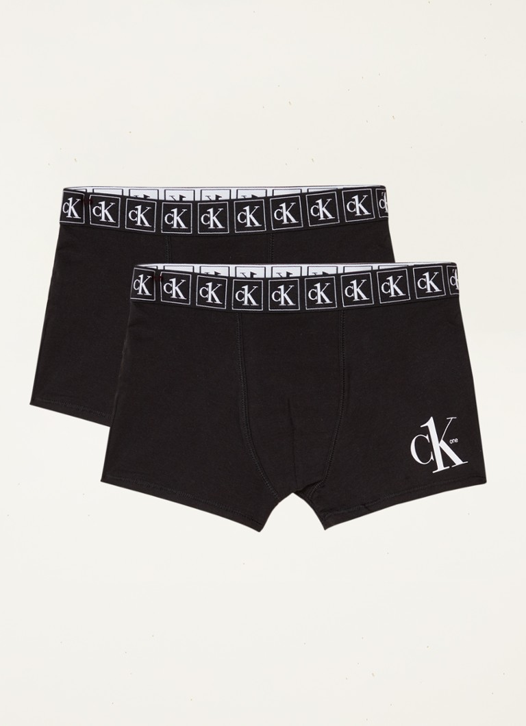 Calvin Klein - Boxershort met logoband in 2-pack - Zwart