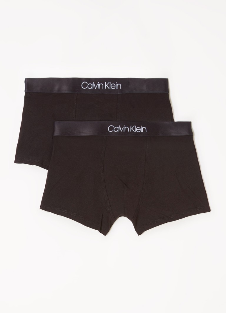 Calvin Klein - Boxershorts met logoband in 2-pack - Zwart