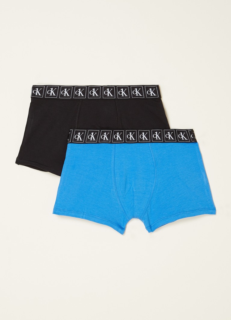 Calvin Klein - Boxershorts met logoband in 2-pack - Blauw