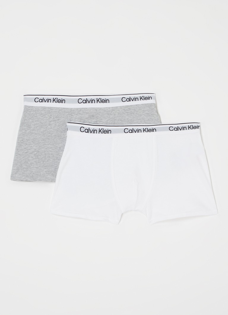 Calvin Klein - Boxershorts met logoband in 2-pack - Wit
