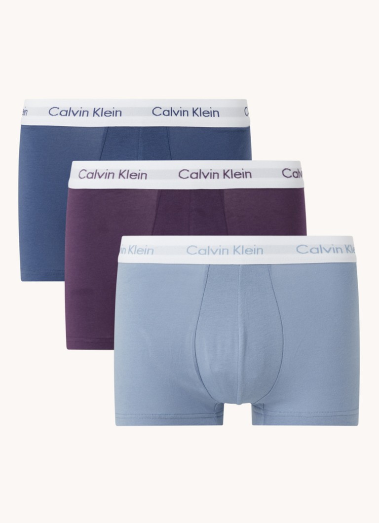 Calvin Klein - Boxershorts met logoband in 3-pack - Lichtblauw