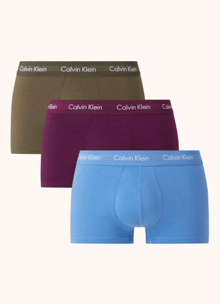Calvin Klein - Boxershorts met logoband in 3-pack - Legergroen