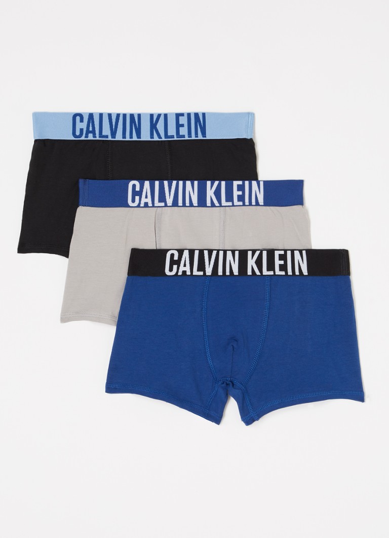 Calvin Klein - Boxershorts met logoband in 3-pack - Blauw