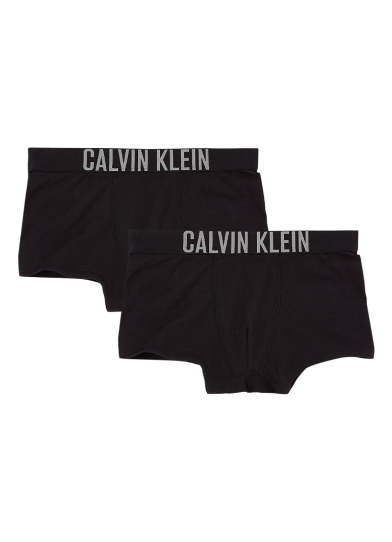 Calvin Klein - Boxershorts met logoprint in 2-pack - Zwart