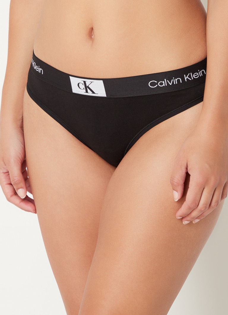 Calvin Klein String met logoband • Zwart • de Bijenkorf