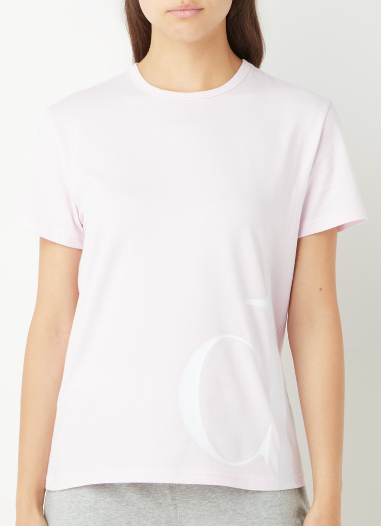 Calvin Klein - Haut de pyjama CK One avec imprimé logo - Rose clair