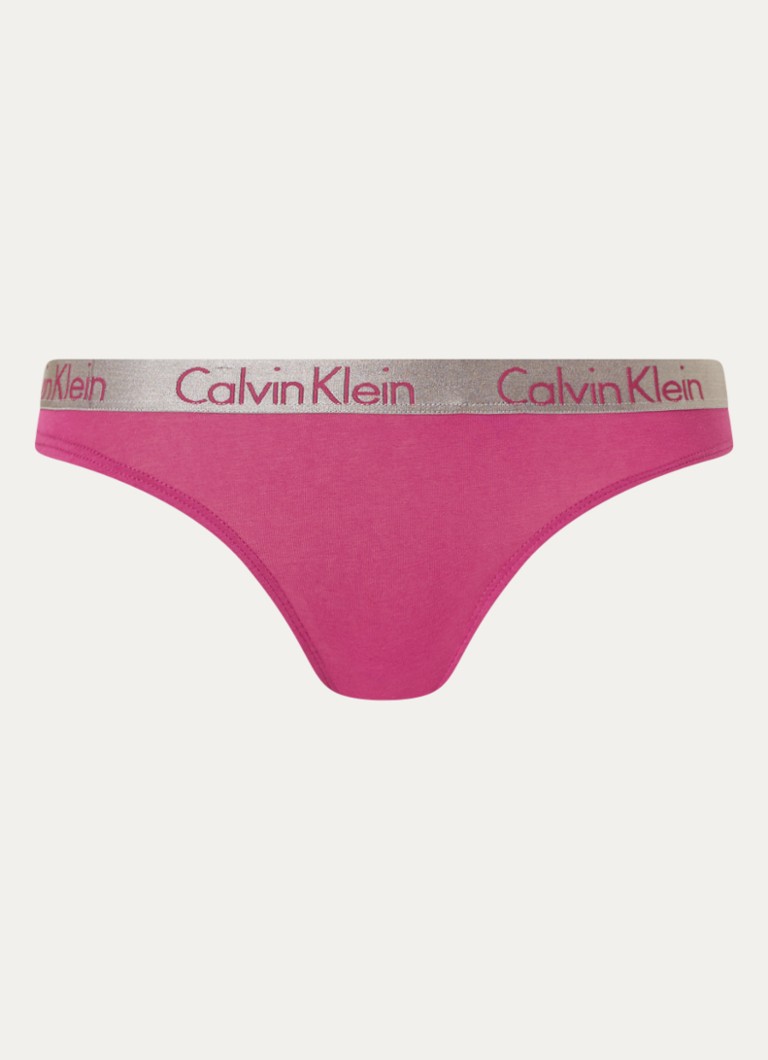 Calvin Klein String met logoband • Zwart • de Bijenkorf