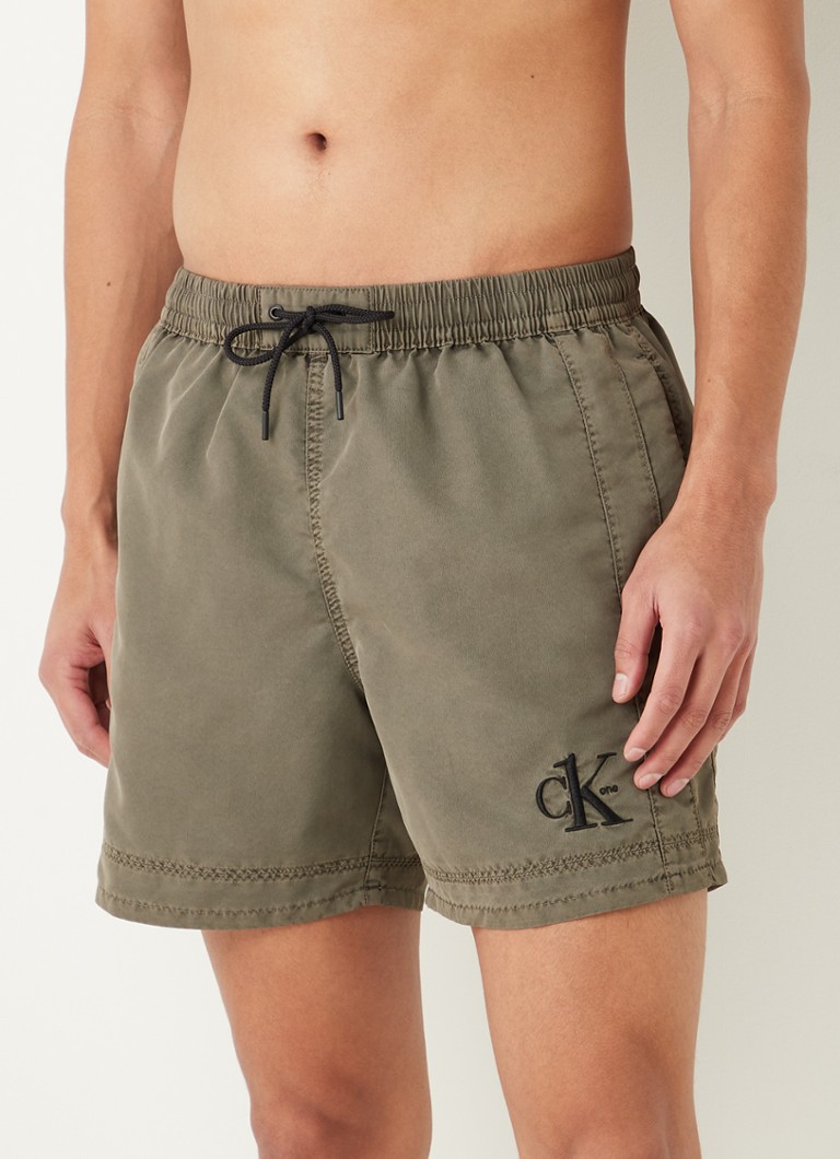 Calvin Klein - Short de bain avec poches latérales - Vert camouflage