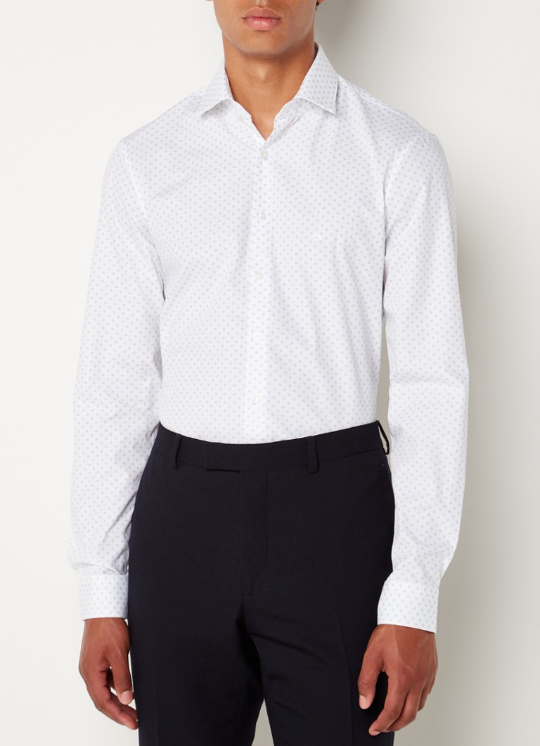 Calvin Klein Slim fit overhemd grafische print • Wit • deBijenkorf.be