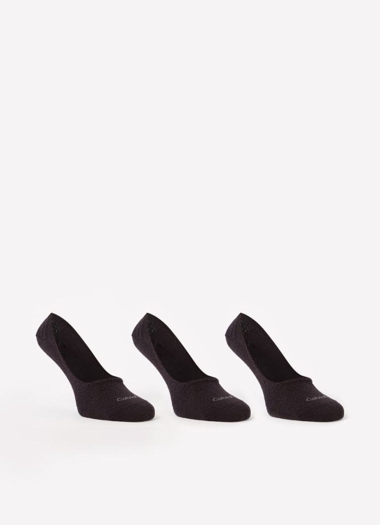 Calvin Klein - Sneakersokkken met logo in 2-pack - Zwart