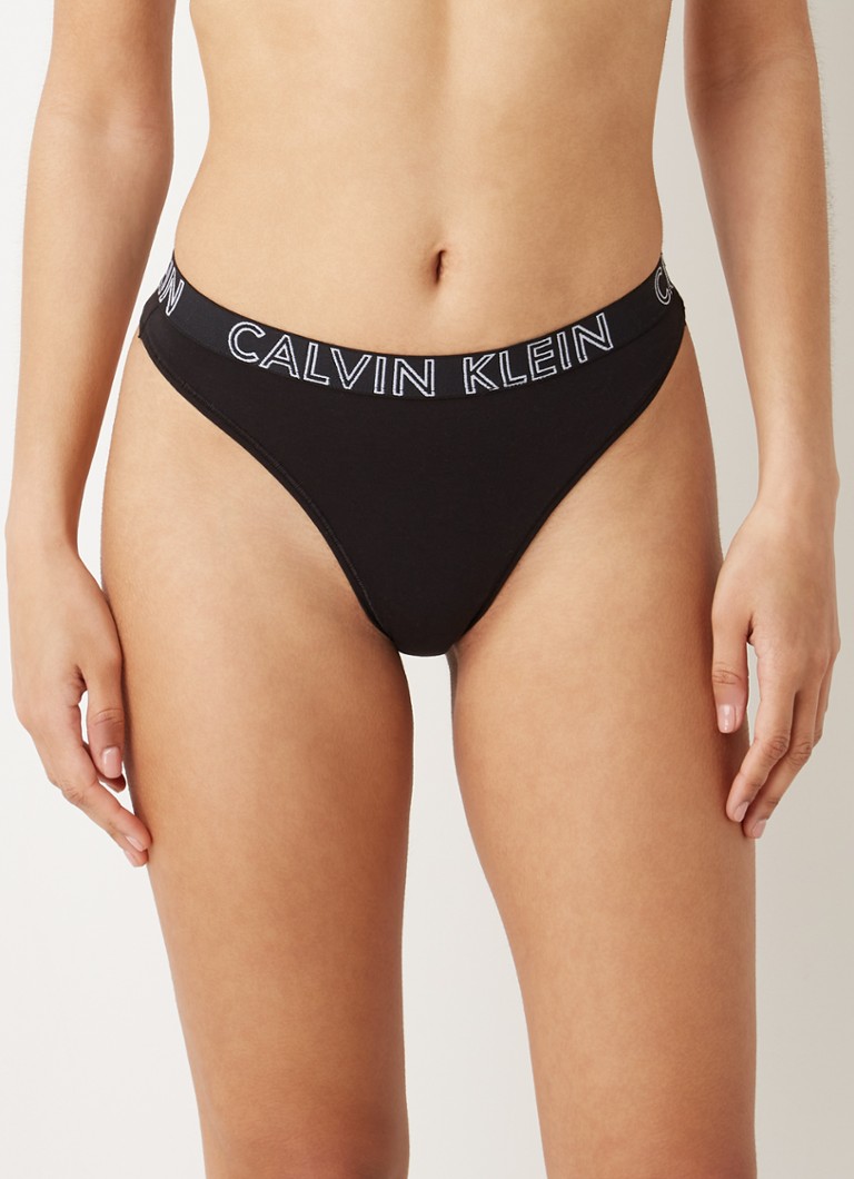 Calvin Klein String met logoband • Zwart •