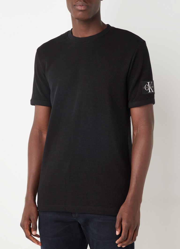 Calvin Klein - T-shirt Ella en coton biologique avec structure - Noir
