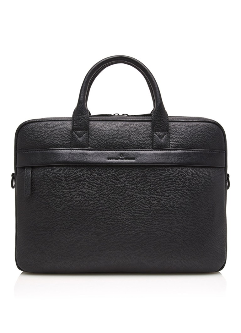 Castelijn & Beerens - Chris businesstas van leer met 15,6 inch laptopvak - Zwart