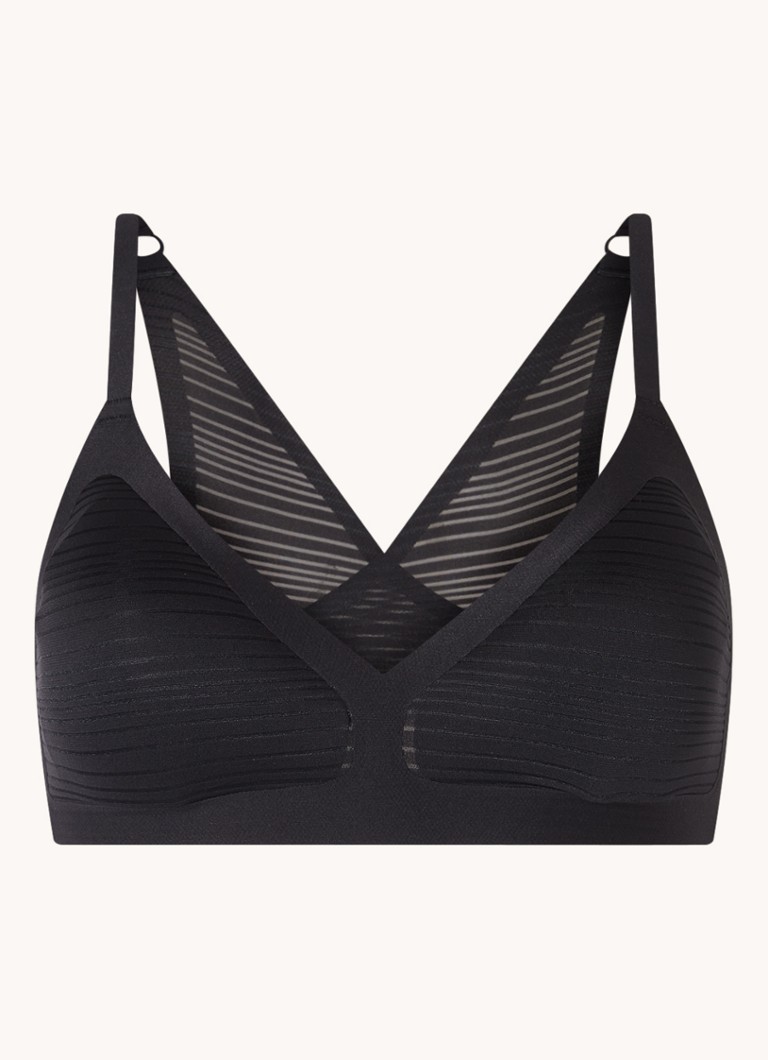 Chantelle Stripes bralette met uitneembare vulling • Zwart • deBijenkorf.be