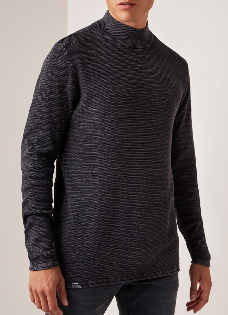 CHASIN' - Basal Washed coltrui met micro dessin - Antraciet