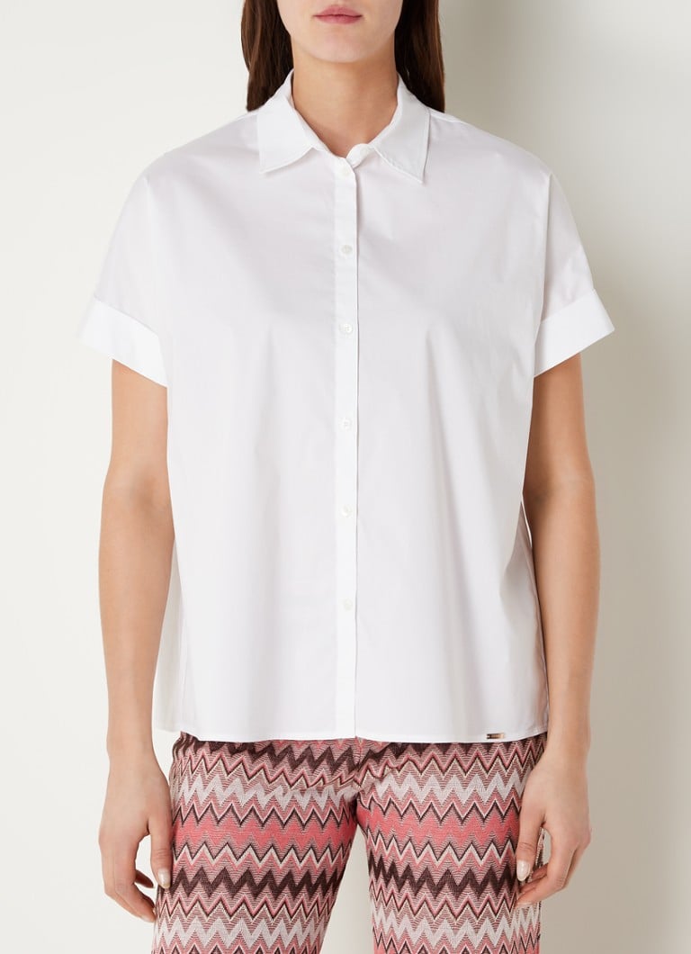 Cinque - Citammy blouse met korte mouw en stretch - Wit
