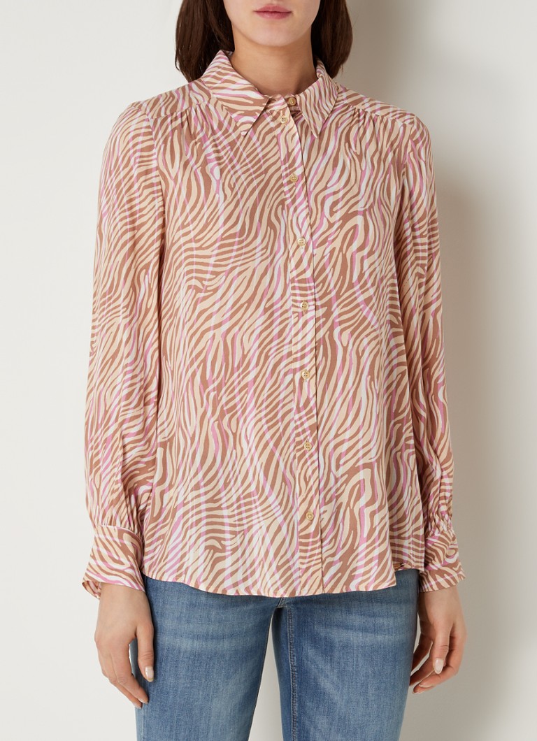 CINQUE - Citilly blouse met zebraprint  - Camel