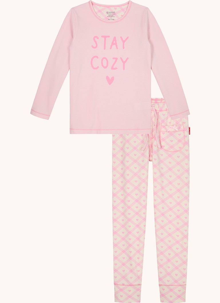 Claesens - Pyjamaset met print - Roze