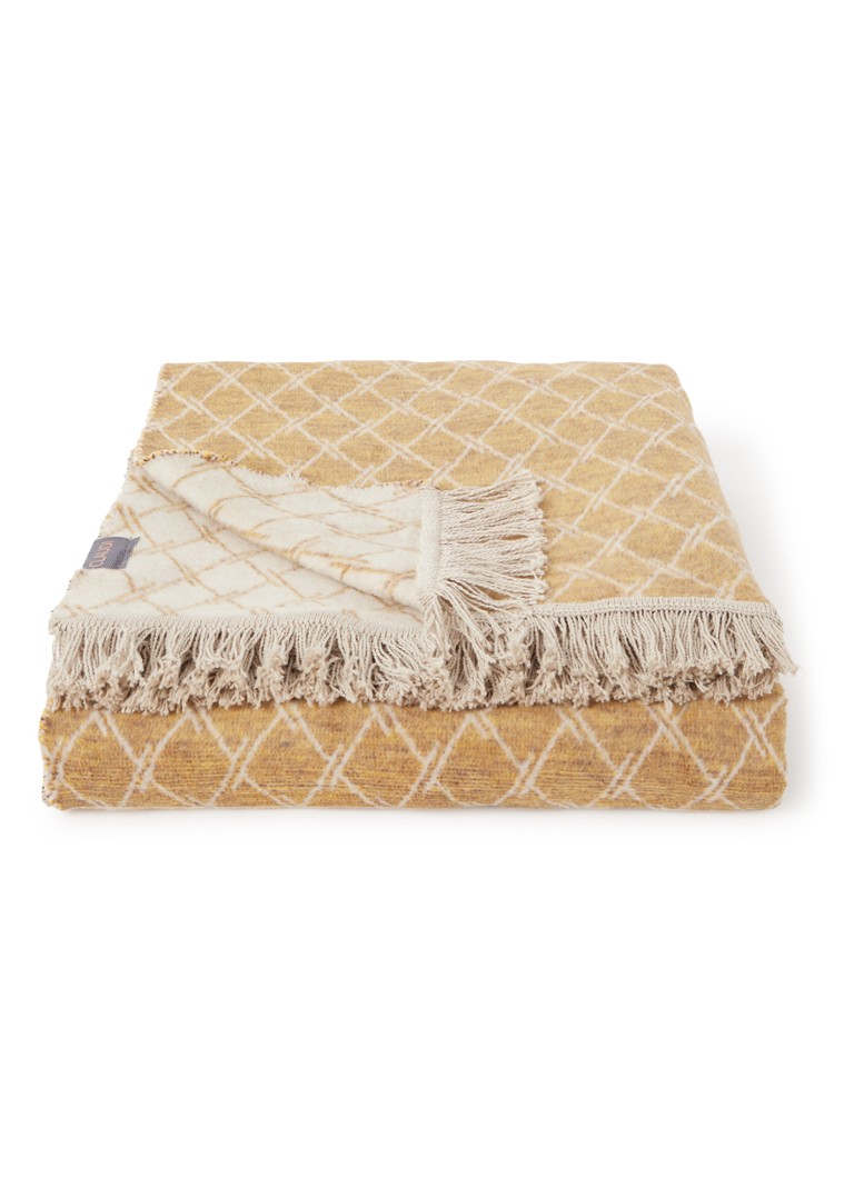 Claudi - Mary plaid in katoenblend 150 x 200 cm - Dark Gold