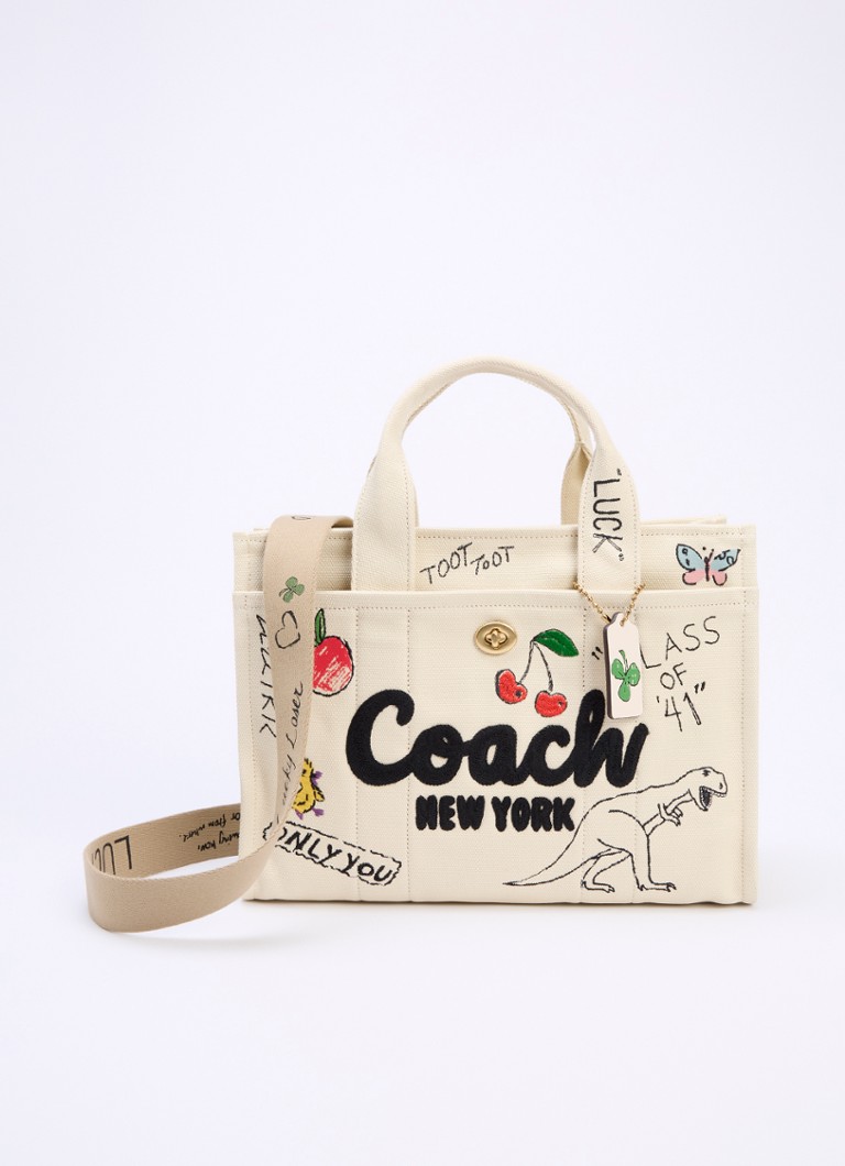 Coach - Sketch shopper van canvas met afneembare schouderriem - Beige