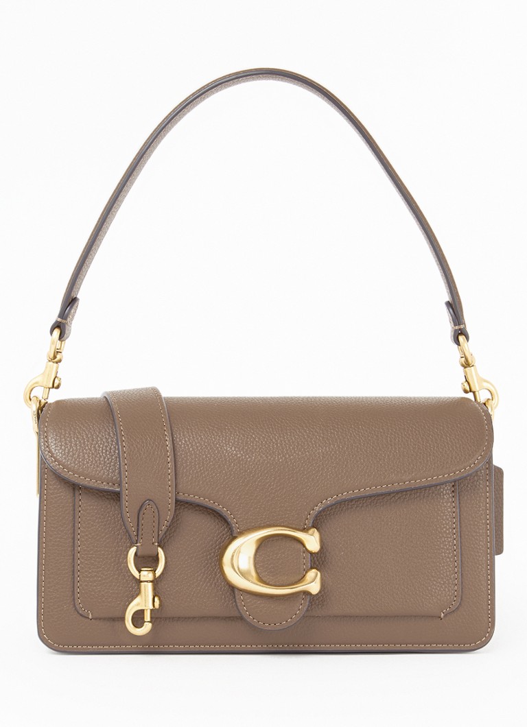 Coach - Tabby 26 schoudertas van leer met logo - Donkerbruin
