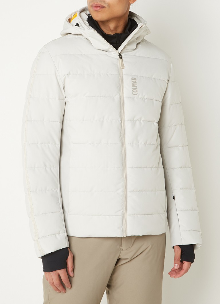 Colmar - Gewatteerde softshell ski-jas met afneembare capuchon en ritszakken - Gebroken wit