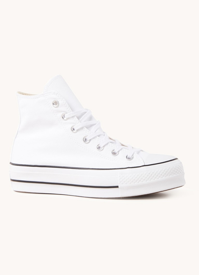 Converse Chuck Taylor All Star Lift Top sneaker van canvas • Wit • deBijenkorf.be