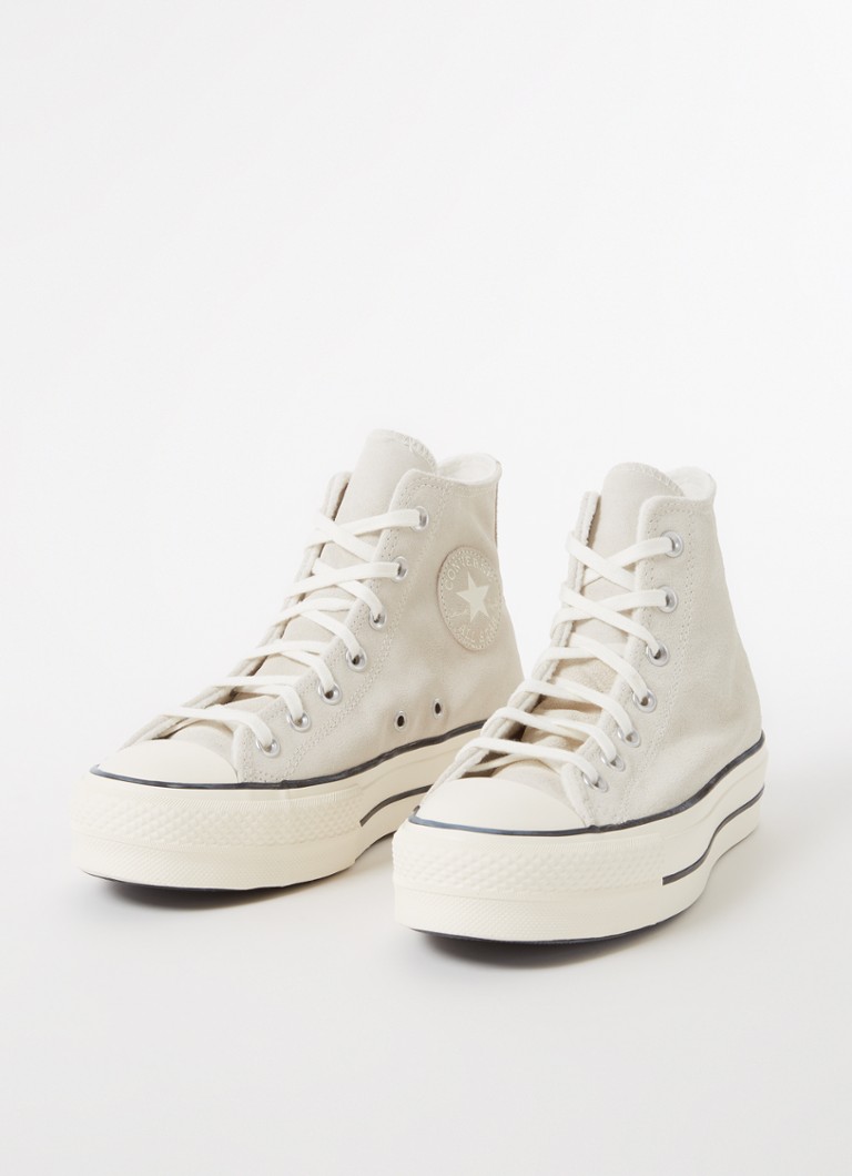 thee Buitenshuis Cerebrum Converse Chuck Taylor All Star Platform sneaker van suède • Beige •  deBijenkorf.be