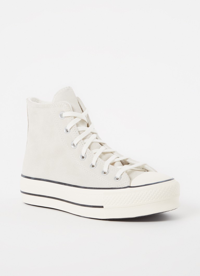 thee Buitenshuis Cerebrum Converse Chuck Taylor All Star Platform sneaker van suède • Beige •  deBijenkorf.be