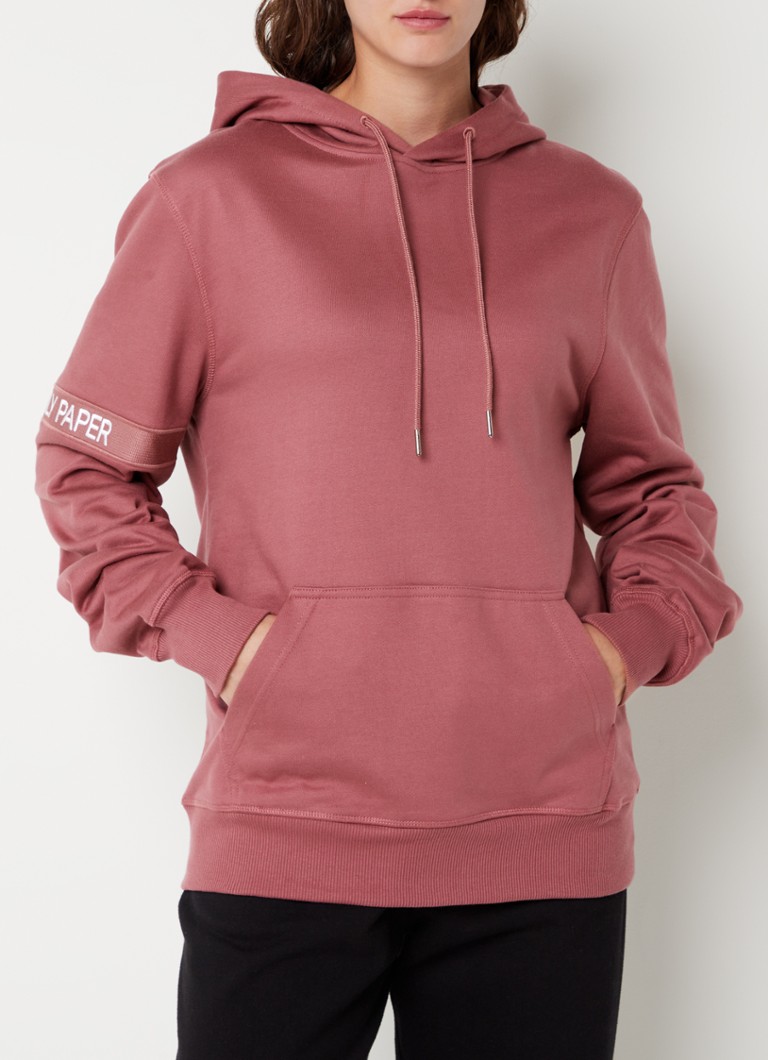 Leonardoda staal motor Daily Paper Tonal Captain hoodie met logo • Donkerroze • deBijenkorf.be