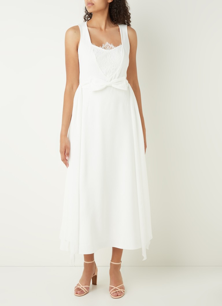 Damsel in a Dress - Mattie maxi jurk met kant en strikdetail - Wit