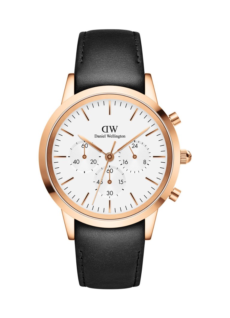 thumbnail: Daniel Wellington Classic Horloge Roségoud Met Leren Band - 36 Mm, Kwartsuurwerk, 3 ATM Waterbestendig
