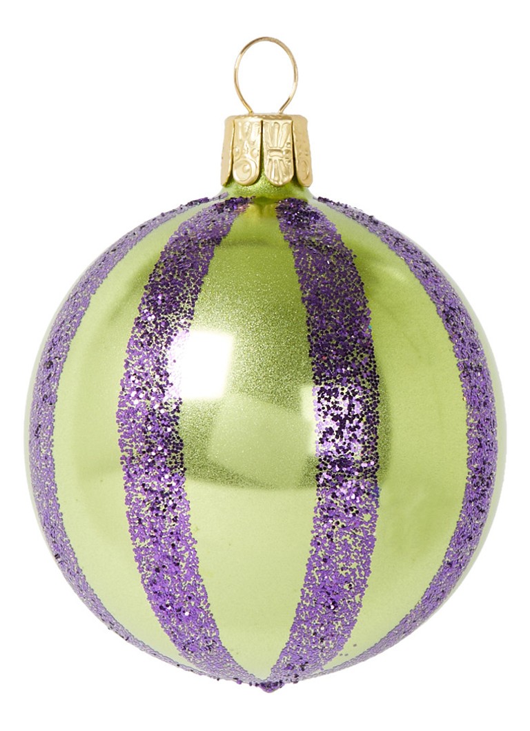 de Bijenkorf - Boule de Noël 6 cm - Vert