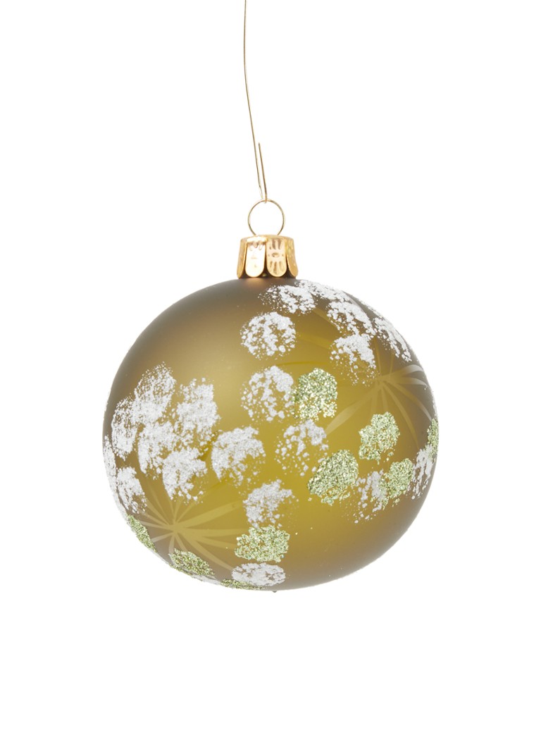 de Bijenkorf Home - Dandelion Kerstbal 8 cm - Legergroen