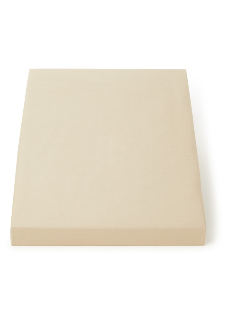 de Bijenkorf Home - Organic hoeslaken van biologisch katoensatijn 300TC, hoekhoogte 30 cm - Donkerbeige