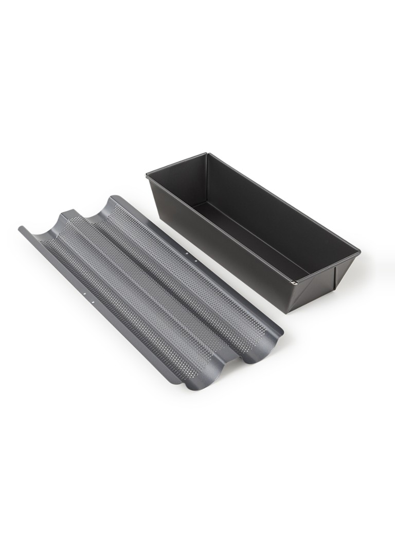 De Buyer Homemade bread broodbakvorm set 4delig • Antraciet