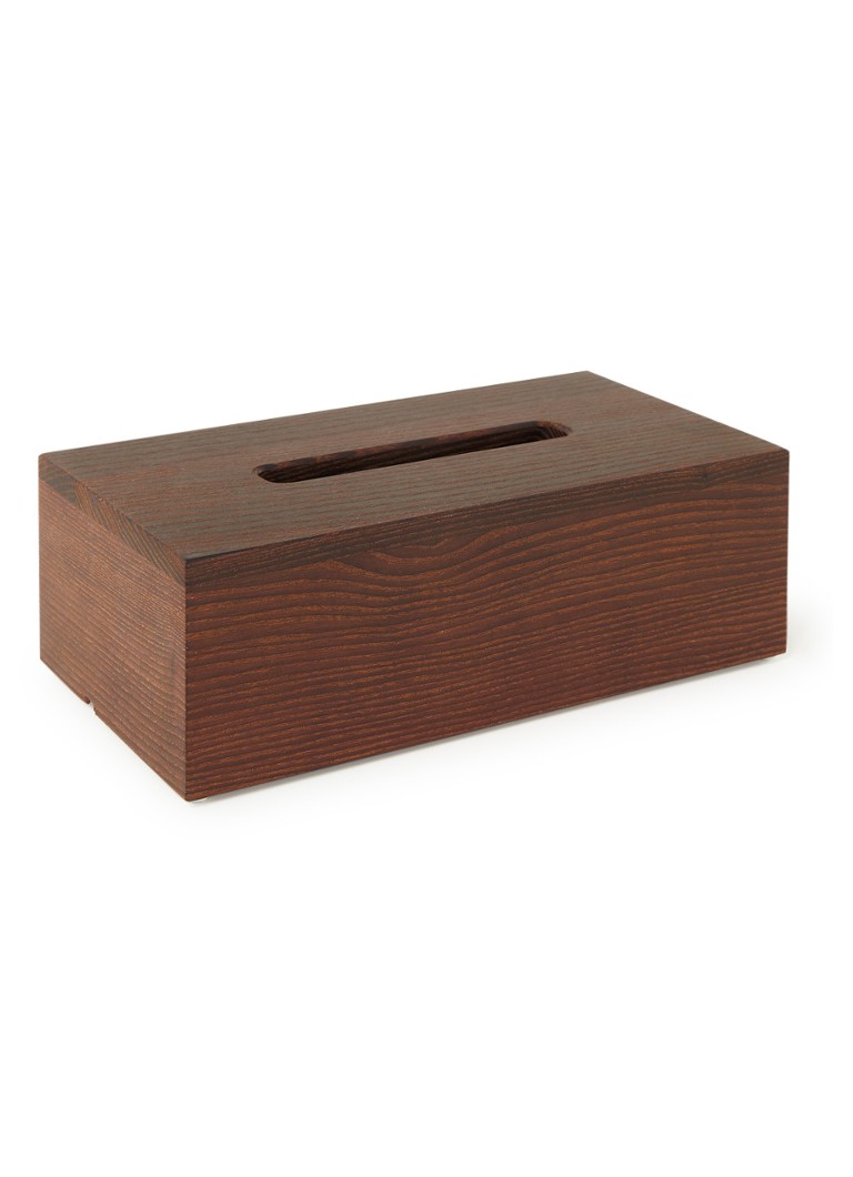 Decor Walther - Boîte à mouchoirs en bois de frêne Wood 27 cm - Marron foncé