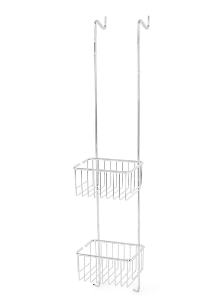 Decor Walther - Étagère de douche avec crochets de suspension 70 x 15 cm - Argent