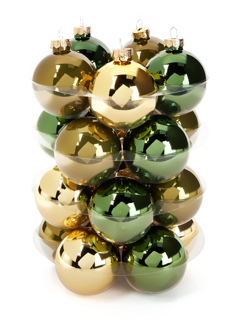 Decoris Kerstbal 6 cm set van 20 • Groen • de Bijenkorf