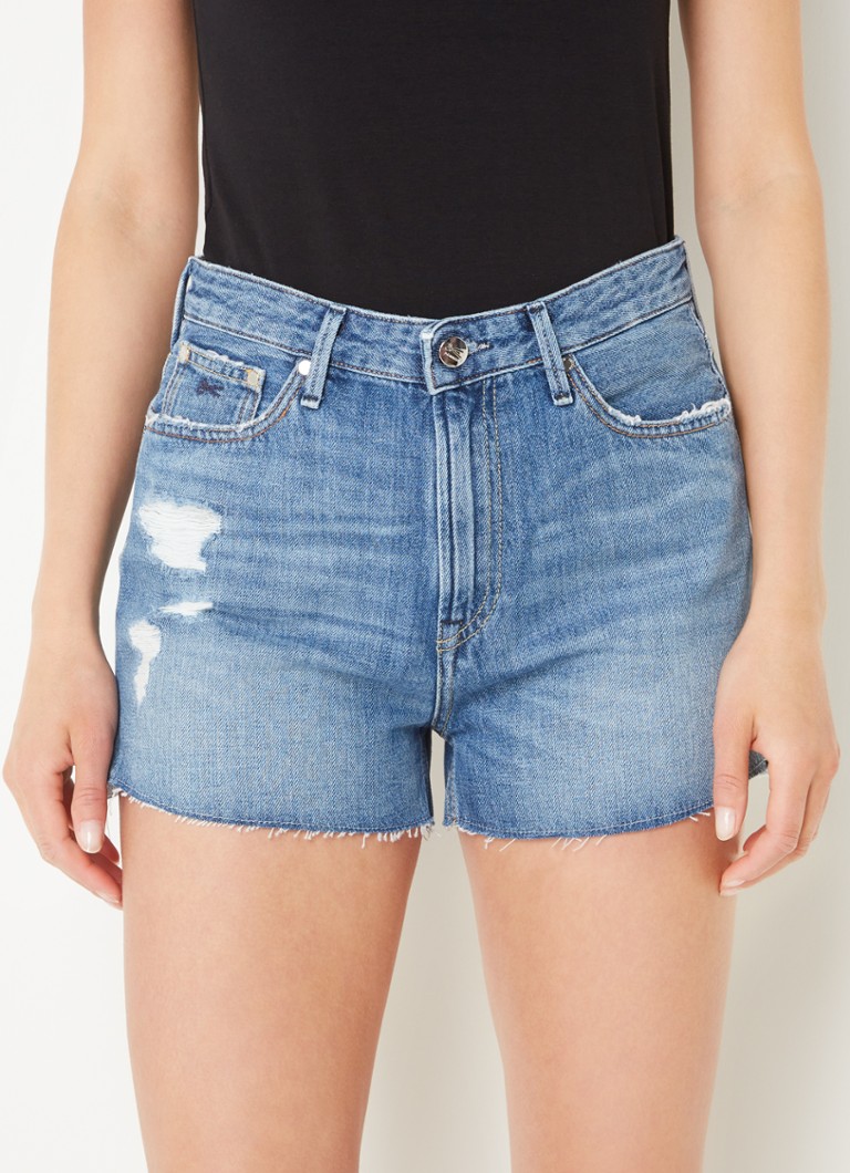 Levi's 501 Straight Fit Korte Broek Van Denim Met Lichte Wassing 5834114389 583411439500000