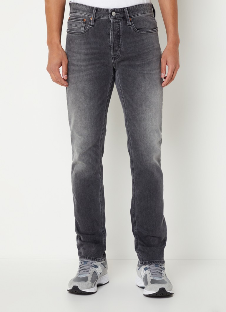 Denham - Razor slim fit jeans met gekleurde wassing - Donkergrijs