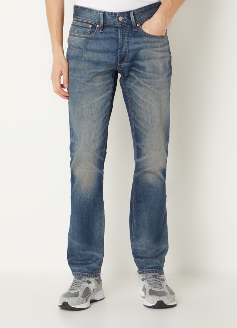 Denham - Razor straight leg jeans met steekzakken en donkere wassing - Indigo
