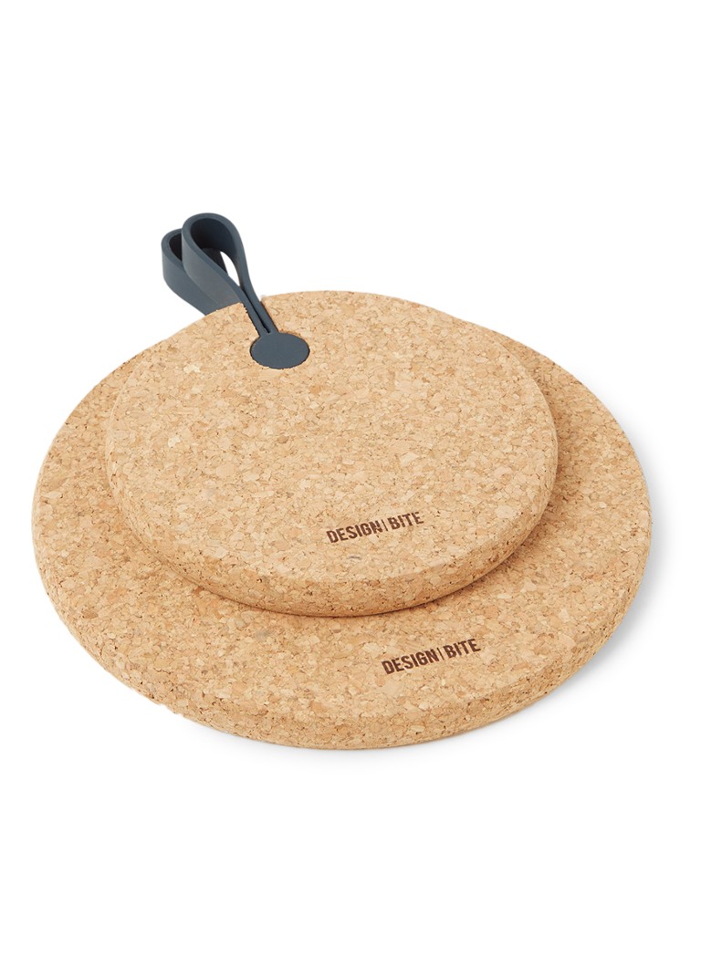 DesignBite - Lot de 2 sous-verres Big Hug - Marron clair